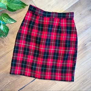 Vintage 90s Byer Too Plaid High Waisted Pencil Skirt